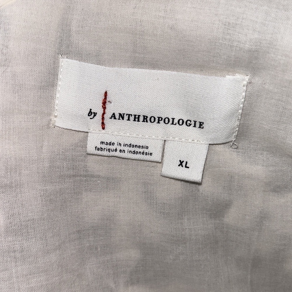 NWOT Anthropologie Textured Ivory Mesh Lace Off The Shoulder Top Blouse - XL - Picture 12 of 16